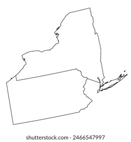 Map of the U.S. state of Pennsylvania, New York
