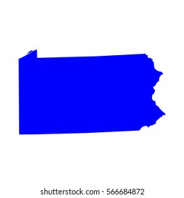 map of the U.S. state of Pennsylvania , vector   