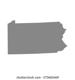 map of the U.S. state of Pennsylvania , vector  