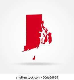 map of the U.S. state of Rhode Island 