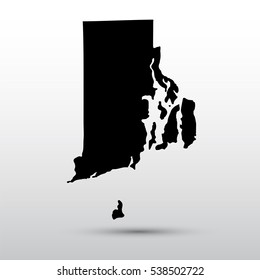 Map of the U.S. state of Rhode Island