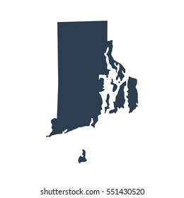 map of the U.S. state of Rhode Island 