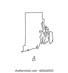 map of the U.S. state of Rhode Island 