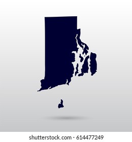 Map of the U.S. state of Rhode Island