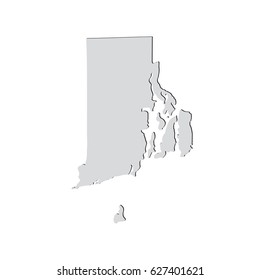 Map of the U.S. state of Rhode Island on a white background.
