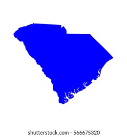 map of the U.S. state of South Carolina , vector  