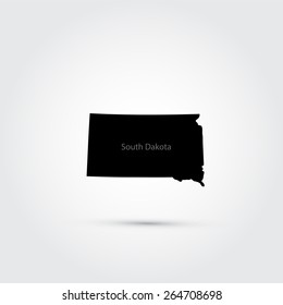 Map of the U.S. state of South Dakota 