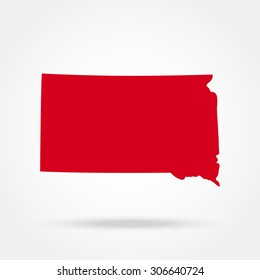 map of the U.S. state of South Dakota 