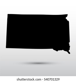 Map of the U.S. state of South Dakota