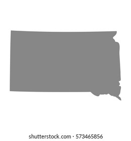 map of the U.S. state of South Dakota , vector  