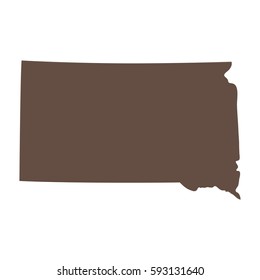 map of the U.S. state of South Dakota 