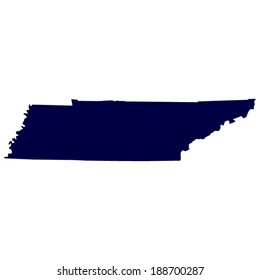 map of the U.S. state of Tennessee 