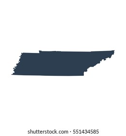 map of the U.S. state of Tennessee 