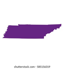 map of the U.S. state of Tennessee 