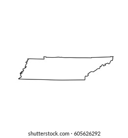 map of the U.S. state of Tennessee 