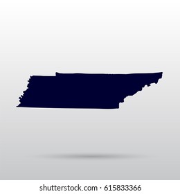 Map of the U.S. state of Tennessee.