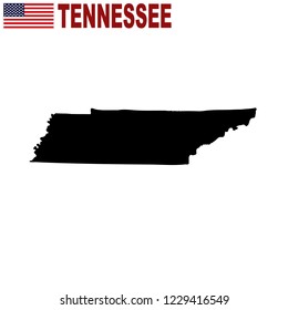 Map of the U.S. state of Tennessee on a white background