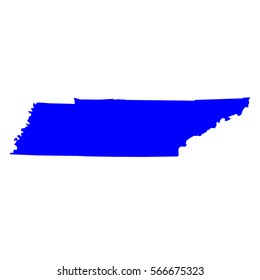 map of the U.S. state of Tennessee , vector  
