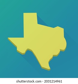 Map of the US state of Texas (flat design)