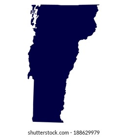 map of the U.S. state of Vermont 