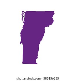 map of the U.S. state of Vermont 