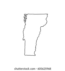 map of the U.S. state of Vermont 