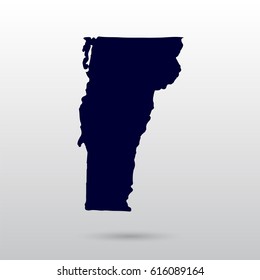 Map of the U.S. state of Vermont.