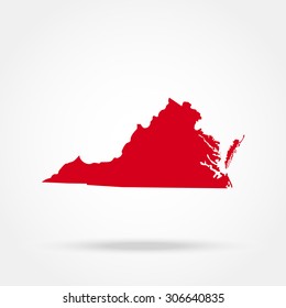 map of the U.S. state of Virginia 