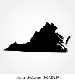 map of the U.S. state of Virginia .