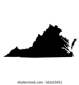 map of the U.S. state of Virginia