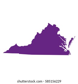 map of the U.S. state of Virginia 