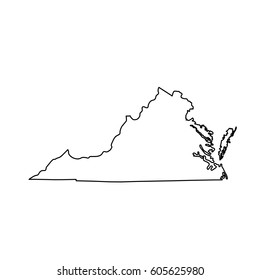 map of the U.S. state of Virginia