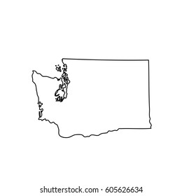 map of the U.S. state of Washington 