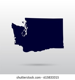 Map of the U.S. state of Washington.