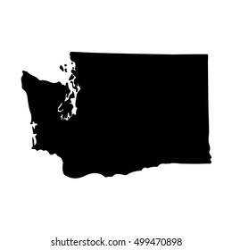 Map of the U.S. state of Washington on a white background