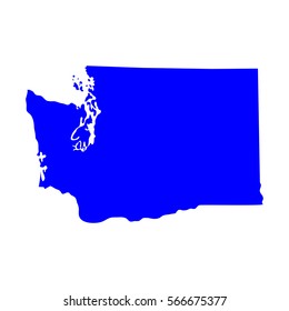 map of the U.S. state of Washington , vector  