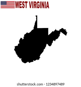 Map of the U.S. state of West Virginia on a white background