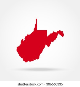 map of the U.S. state of West Virginia 