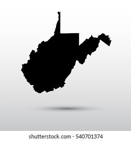 Map of the U.S. state of West Virginia
