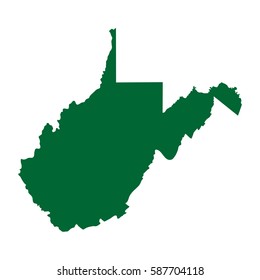 map of the U.S. state of West Virginia 