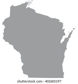map of the U.S. state of Wisconsin 