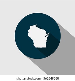 map of the U.S. state of Wisconsin 