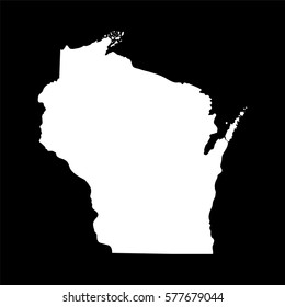 map of the U.S. state of Wisconsin 