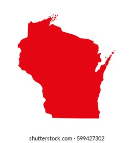 map of the U.S. state of Wisconsin 