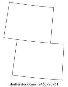 Map of the US states with districts. Map of the U.S. state of Wyoming, Colorado