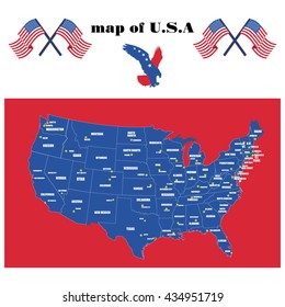 the map of USA