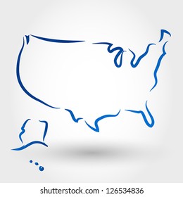 map of usa. map concept