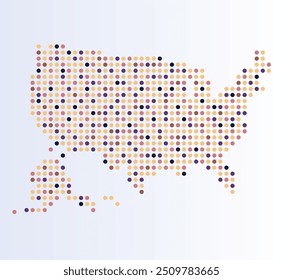 Mapa de Estados Unidos desde puntos