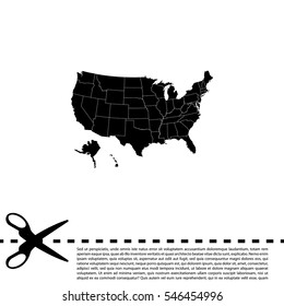 Map USA with federal states