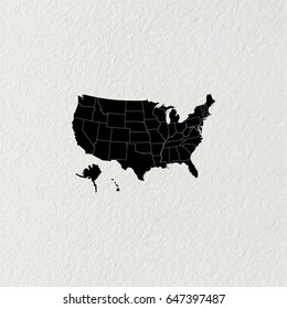 Map USA with federal states